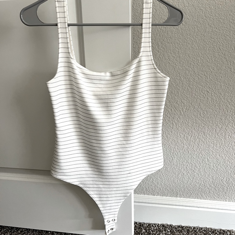 Express White & Black Bodysuit (S)
